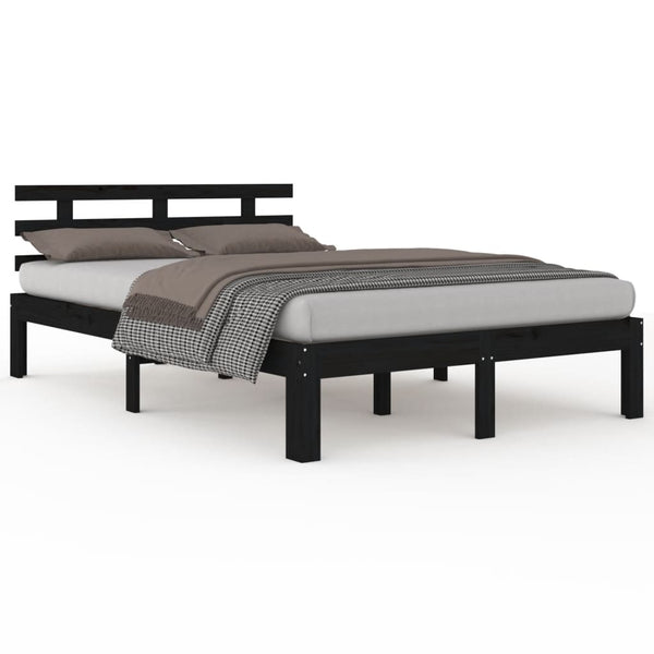 Bettgestell Tocolica 200x200 cm (Holz) Schwarz