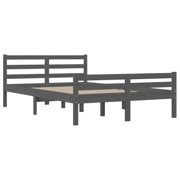 Graues Bettgestell Lahme 140x190cm (Holz)