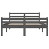 Graues Bettgestell Lahme 140x190cm (Holz)