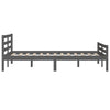 Graues Bettgestell Lahme 140x190cm (Holz)