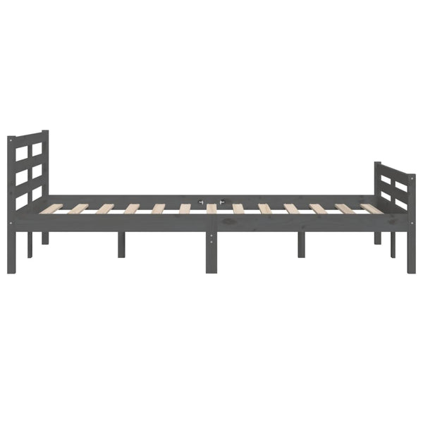 Graues Bettgestell Lahme 140x190cm (Holz)