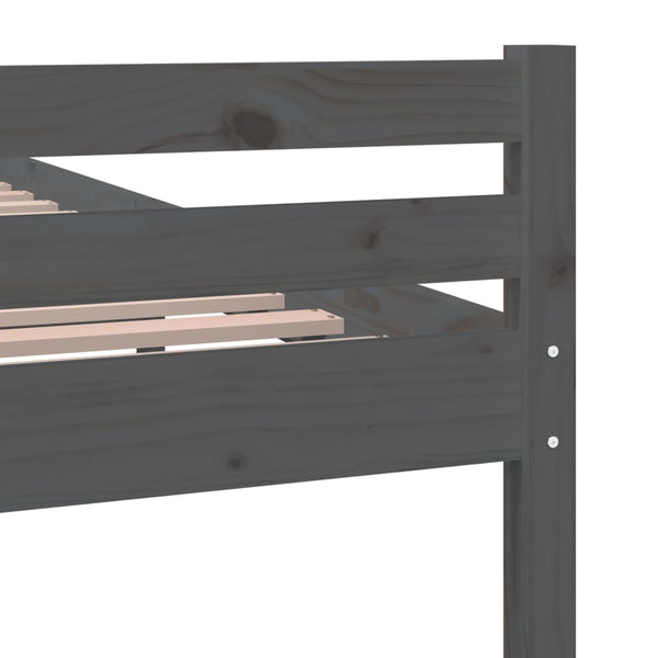 Graues Bettgestell Lahme 140x190cm (Holz)
