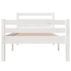 Weißes Bettgestell Lahme 100x200cm (Holz)