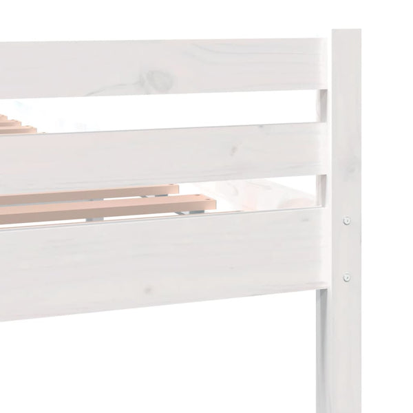 Weißes Bettgestell Lahme 100x200cm (Holz)