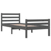 Graues Bettgestell Lahme 100x200cm (Holz)