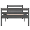 Graues Bettgestell Lahme 100x200cm (Holz)