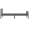 Graues Bettgestell Lahme 100x200cm (Holz)