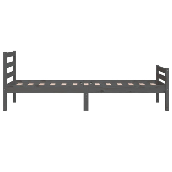 Graues Bettgestell Lahme 100x200cm (Holz)