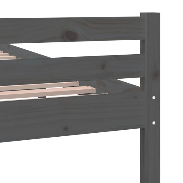Graues Bettgestell Lahme 100x200cm (Holz)