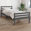 Graues Bettgestell Lahme 100x200cm (Holz)