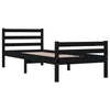 Bettgestell Lahme 100x200 cm (Holz), Schwarz