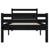 Bettgestell Lahme 100x200 cm (Holz), Schwarz