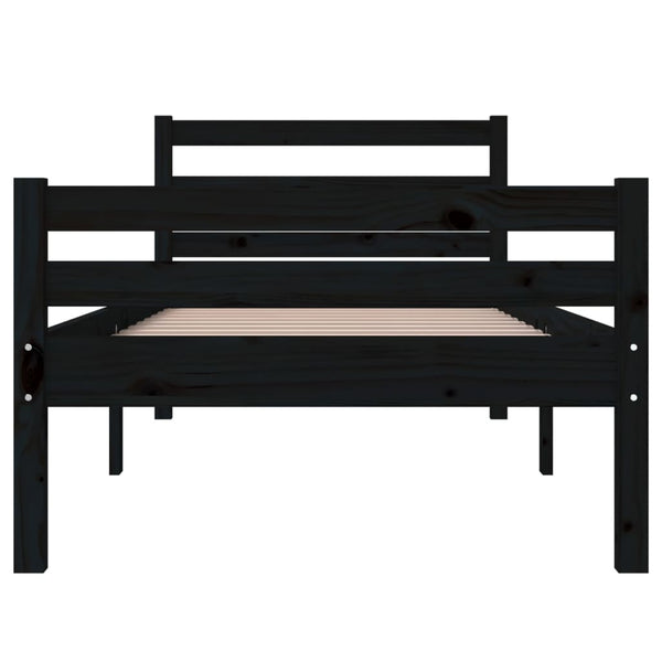 Bettgestell Lahme 100x200 cm (Holz), Schwarz