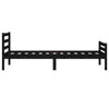 Bettgestell Lahme 100x200 cm (Holz), Schwarz