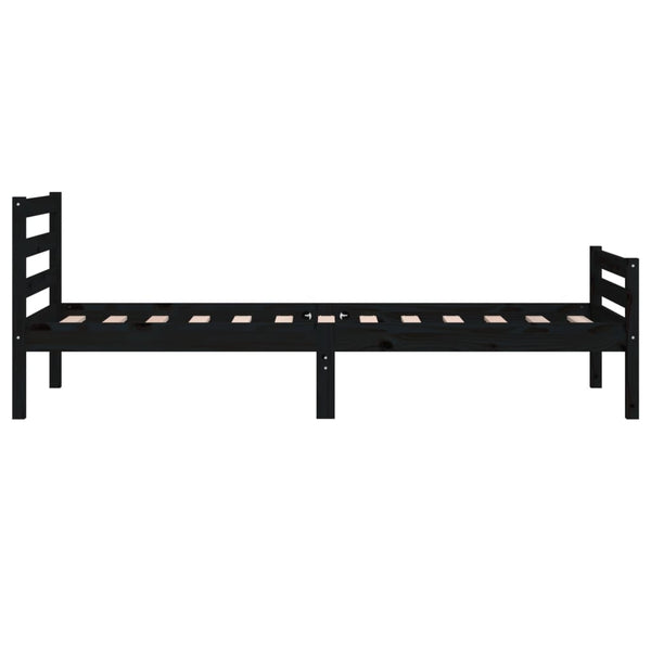 Bettgestell Lahme 100x200 cm (Holz), Schwarz