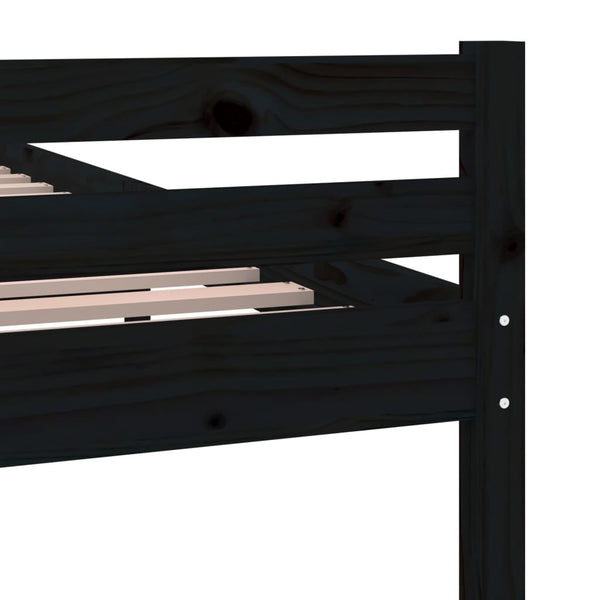 Bettgestell Lahme 100x200 cm (Holz), Schwarz