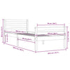 Bettgestell Lahme 100x200 cm (Holz), Schwarz