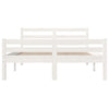 Weißes Bettgestell Lahme 140x200cm (Holz)