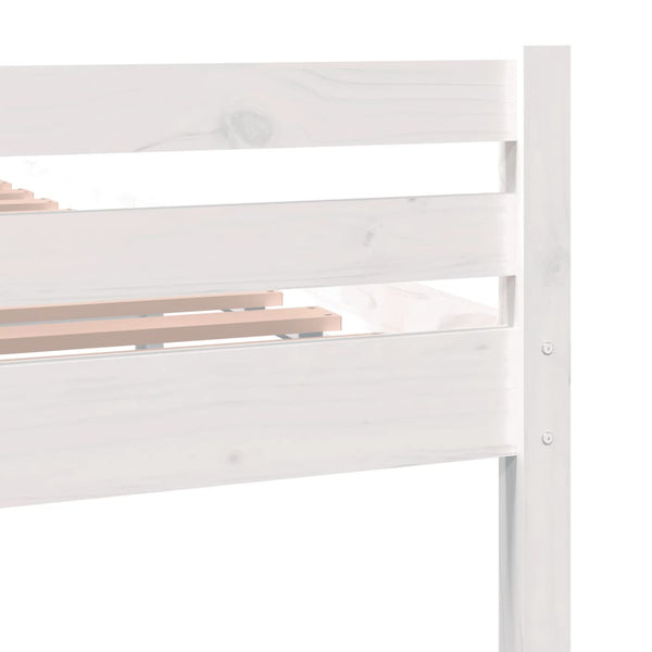 Weißes Bettgestell Lahme 140x200cm (Holz)