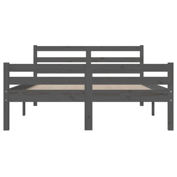 Graues Bettgestell Lahme 140x200cm (Holz)