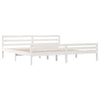 Weißes Bettgestell Lahme 200x200cm (Holz)