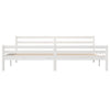 Weißes Bettgestell Lahme 200x200cm (Holz)