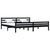 Schwarzes Bettgestell Lahme 200x200cm (Holz)