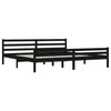 Schwarzes Bettgestell Lahme 200x200cm (Holz)