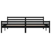 Schwarzes Bettgestell Lahme 200x200cm (Holz)