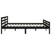 Schwarzes Bettgestell Lahme 200x200cm (Holz)