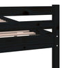 Schwarzes Bettgestell Lahme 200x200cm (Holz)
