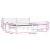 Schwarzes Bettgestell Lahme 200x200cm (Holz)