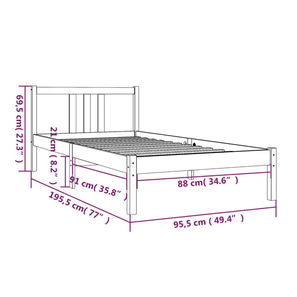 Bettrahmen Marderos 90x190cm (Einzelbett)