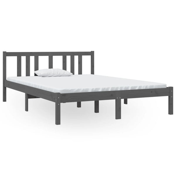 Graues Bettgestell Marderos 135x190cm (Doppelbett)
