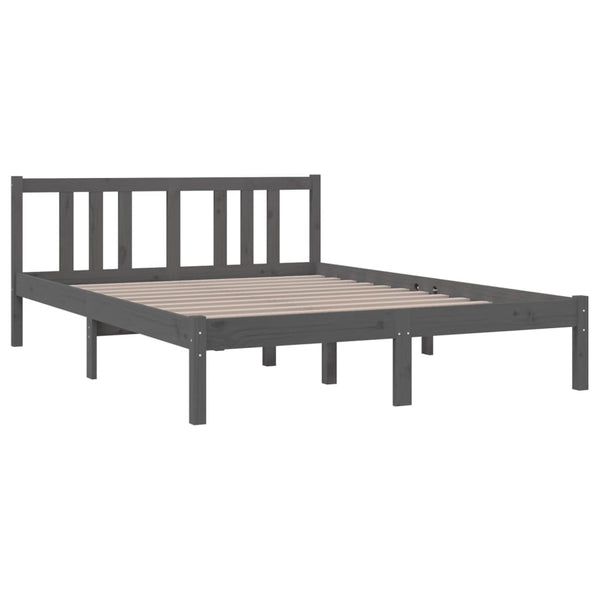 Graues Bettgestell Marderos 135x190cm (Doppelbett)