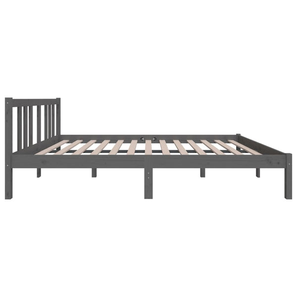 Graues Bettgestell Marderos 135x190cm (Doppelbett)