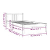 Bettgestell Marderos 90x200cm, weiß (Holz)