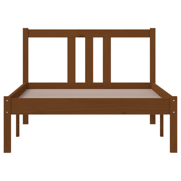 Honigbraunes Bettgestell Marderos 90x200cm (Holz)