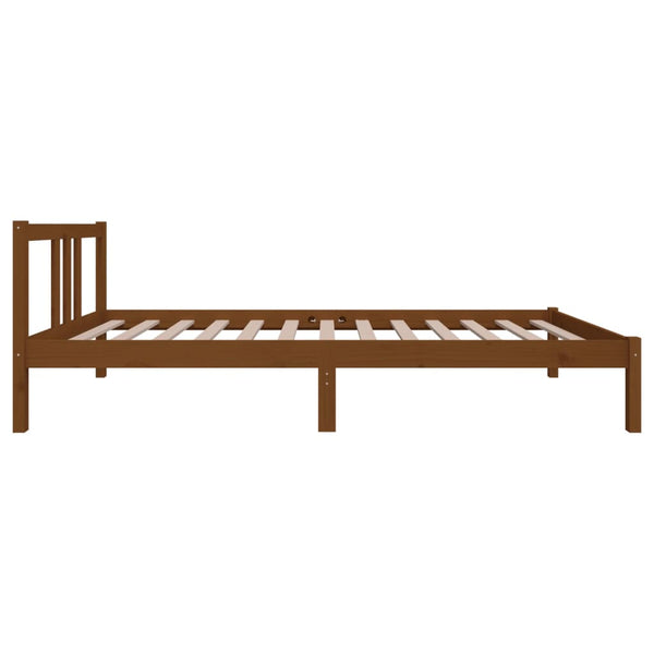 Honigbraunes Bettgestell Marderos 90x200cm (Holz)