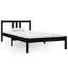 Schwarzes Bettgestell Marderos 100x200cm (Holz)
