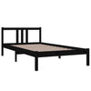 Schwarzes Bettgestell Marderos 100x200cm (Holz)