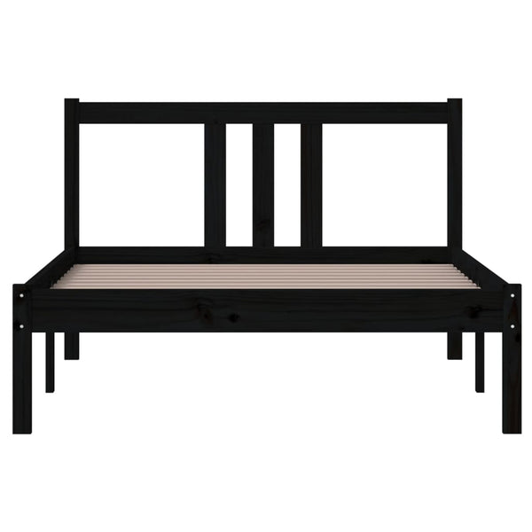Schwarzes Bettgestell Marderos 100x200cm (Holz)