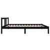 Schwarzes Bettgestell Marderos 100x200cm (Holz)