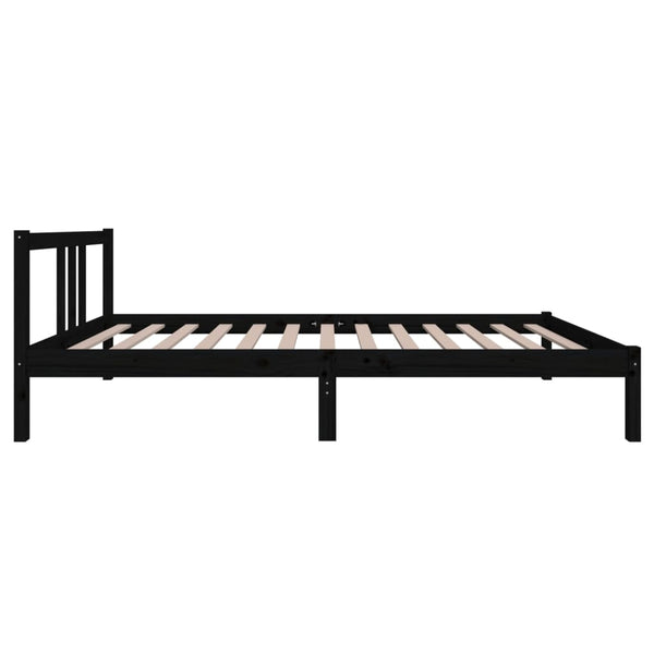 Schwarzes Bettgestell Marderos 100x200cm (Holz)