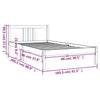Schwarzes Bettgestell Marderos 100x200cm (Holz)