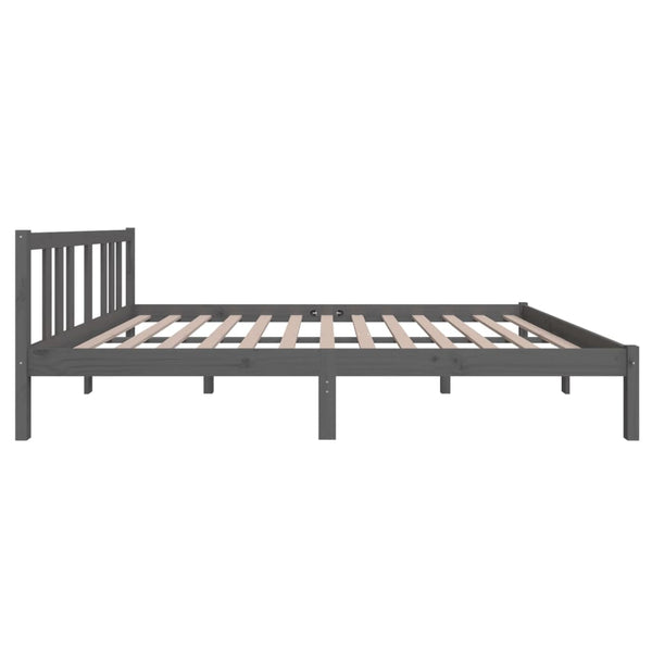 Bettgestell Marderos 140x200cm, Grau (Holz)