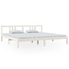 Weißes Bettgestell Marderos 200x200cm (Holz)