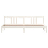 Weißes Bettgestell Marderos 200x200cm (Holz)