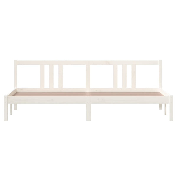 Weißes Bettgestell Marderos 200x200cm (Holz)