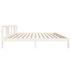 Weißes Bettgestell Marderos 200x200cm (Holz)